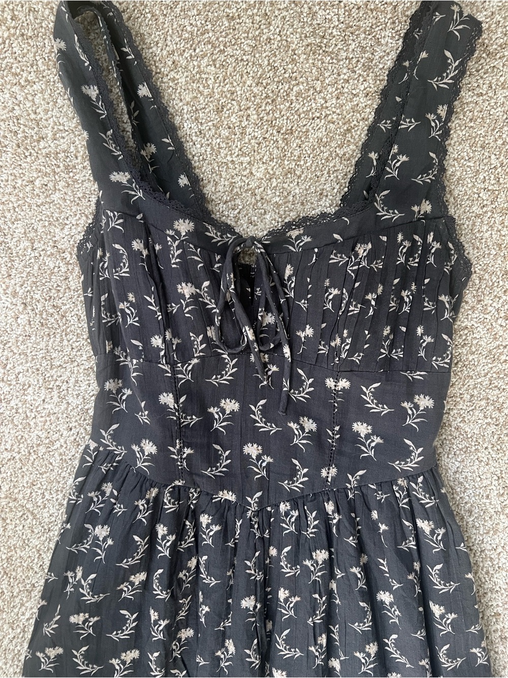 Navy floral dress